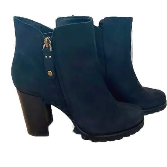 EUC Gibson & Latimer Jada leather platform lug sole booties 9.5 utility punk emo - Picture 3 of 11